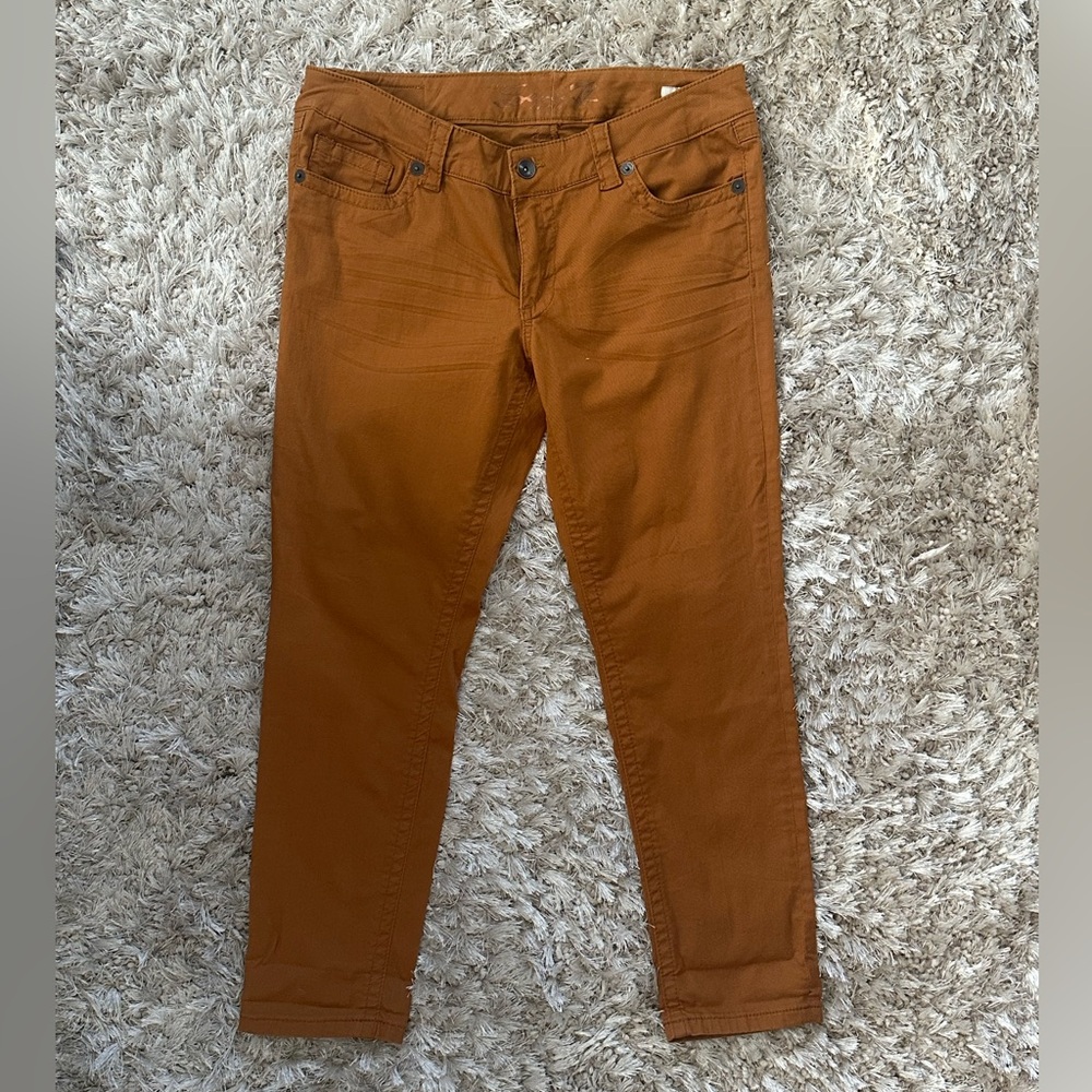 Seven7 Burnt orange/ochre color skinny jeans Size 14